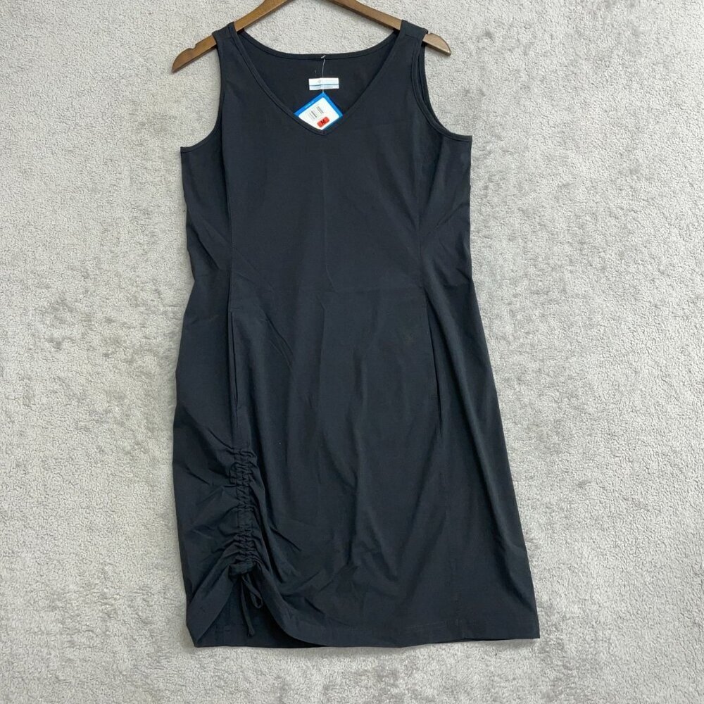 NEW Columbia Women's M Black V-Neck Sleeveless Active Fit Dress Omni-Shade G1642 - Picture 3 of 13
